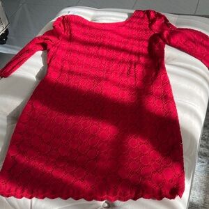 Ronni Nicole Red Lace Dress